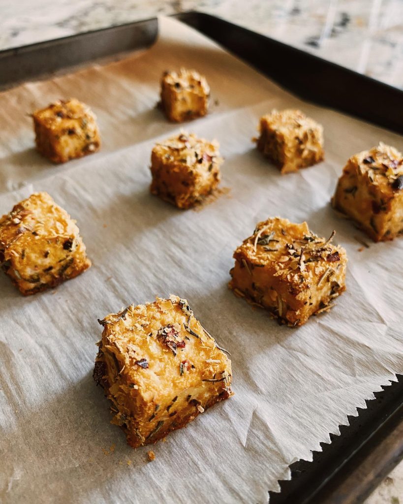 Finished Crispy Tofu Nuggets