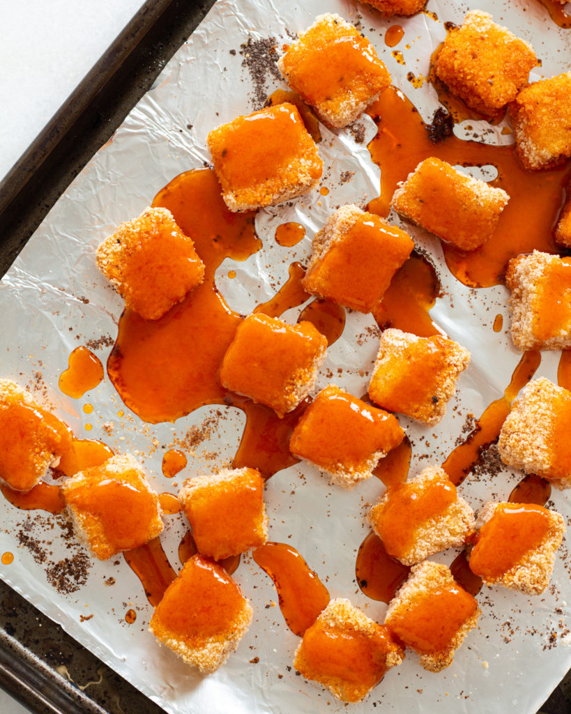 Nashville hot tofu nuggets