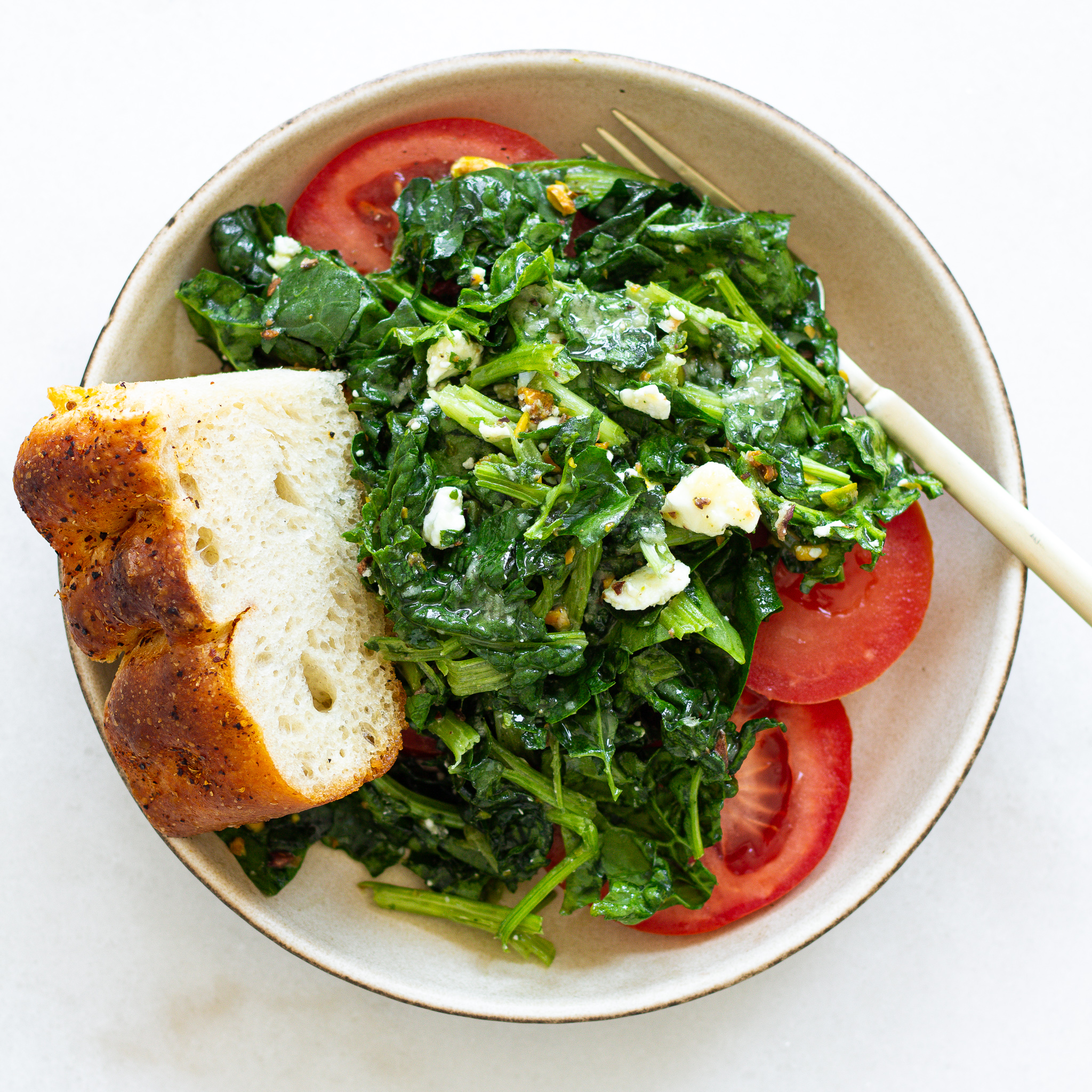 Lemon Feta & Pistachio Salad