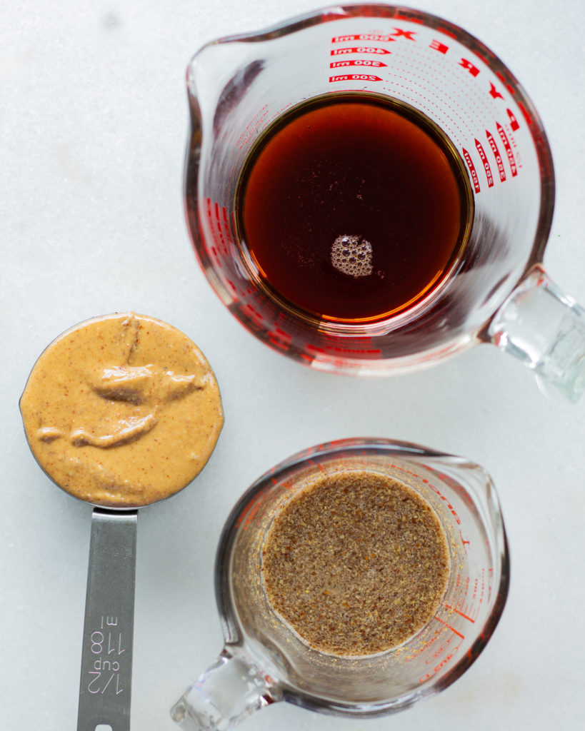 vegan ingredients for the zucchini banana bread recipe