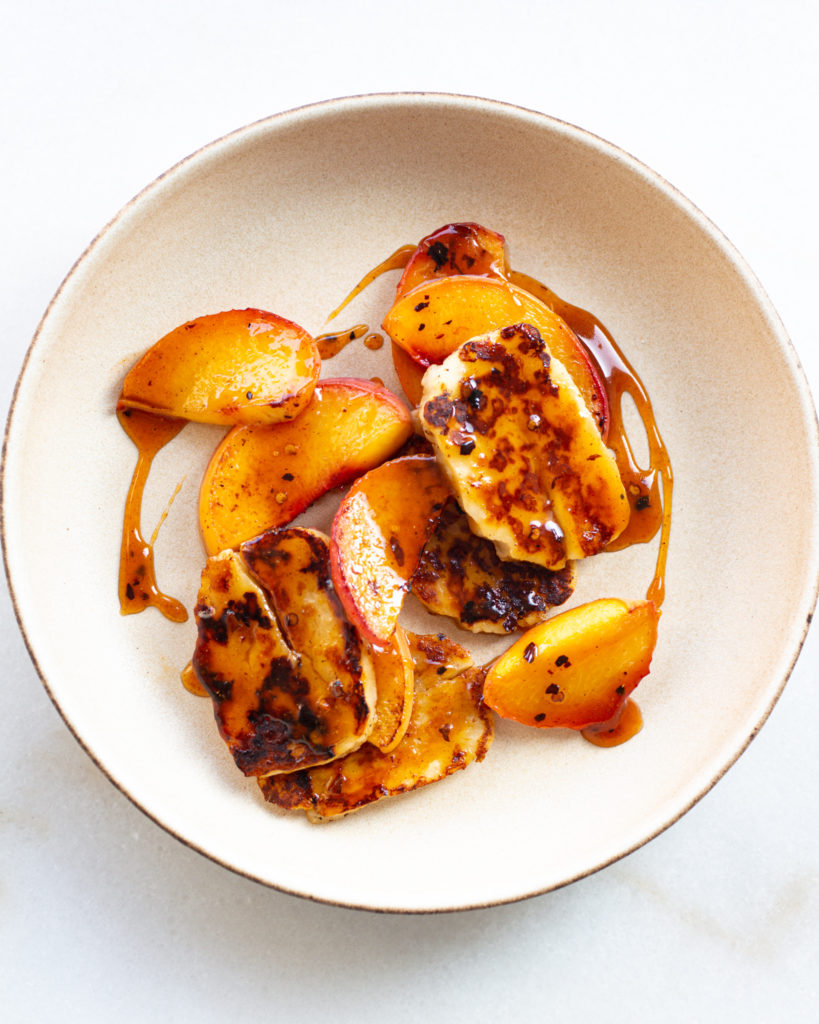 Peach & Ginger Hot Honey Halloumi