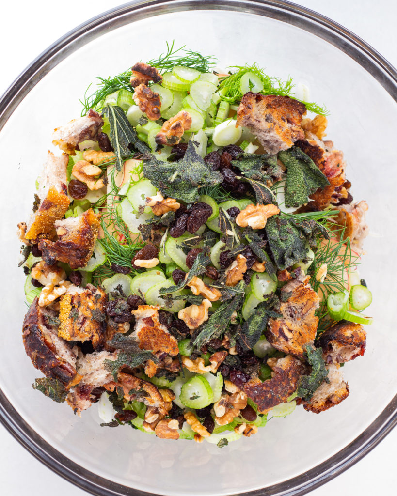 salad ingredients in bowl