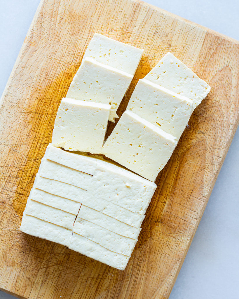 tofu sliced