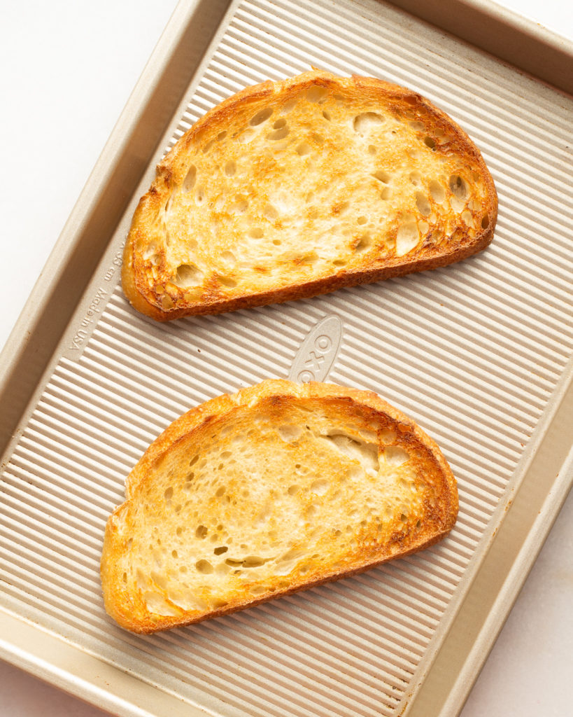 Toasted bread slices