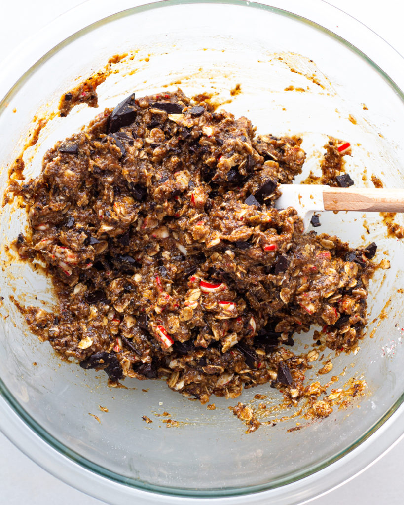 peppermint cookie batter combined