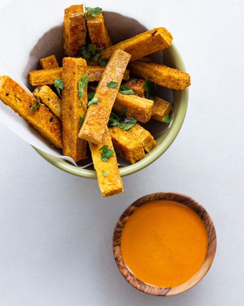 finished Crispy Crunchy Tofu Fries