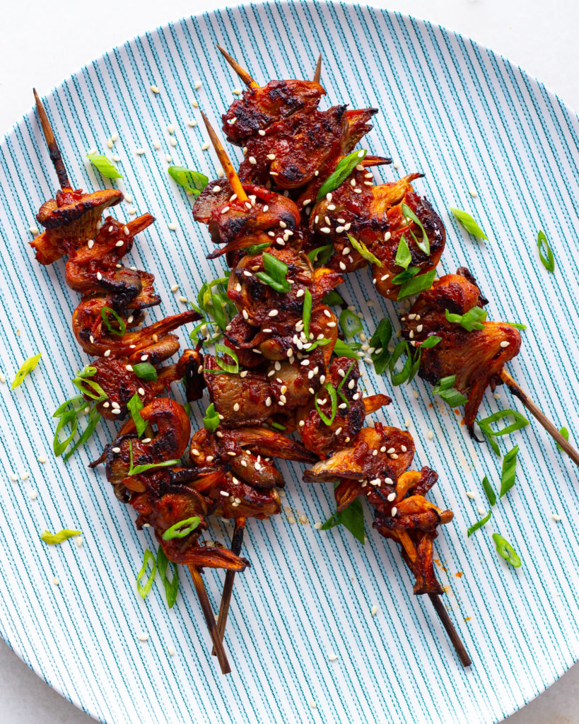 finished Oyster Mushroom Satay