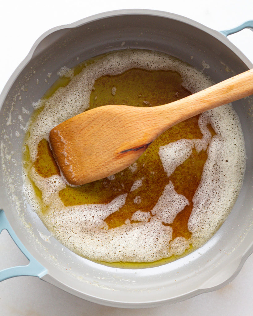 brown butter in pan
