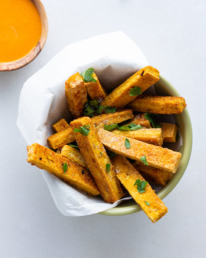 finished Crispy Crunchy Tofu Fries