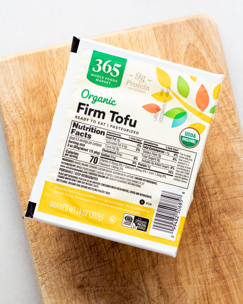 firm tofu in its package