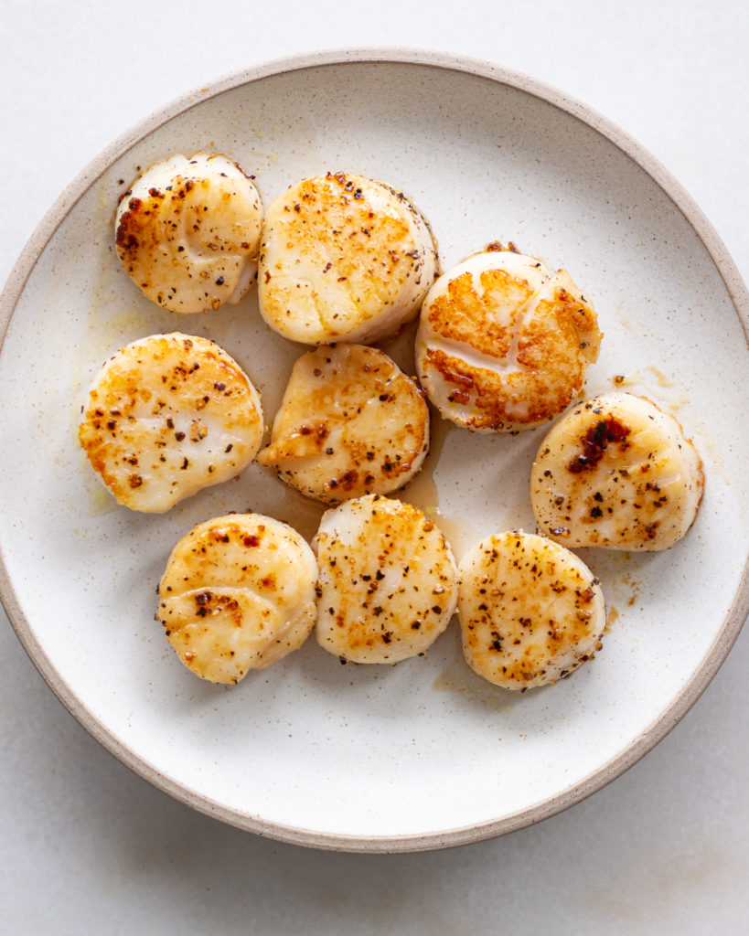 Seared scallops
