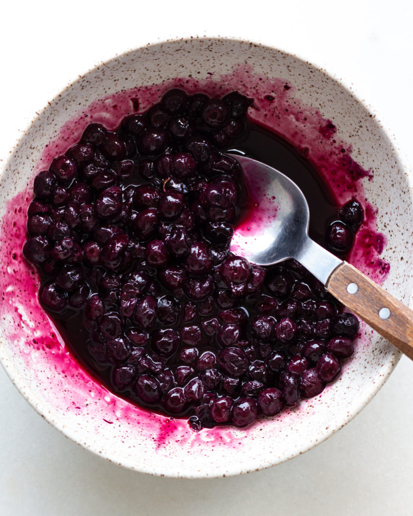 Blueberry mixture in bowl