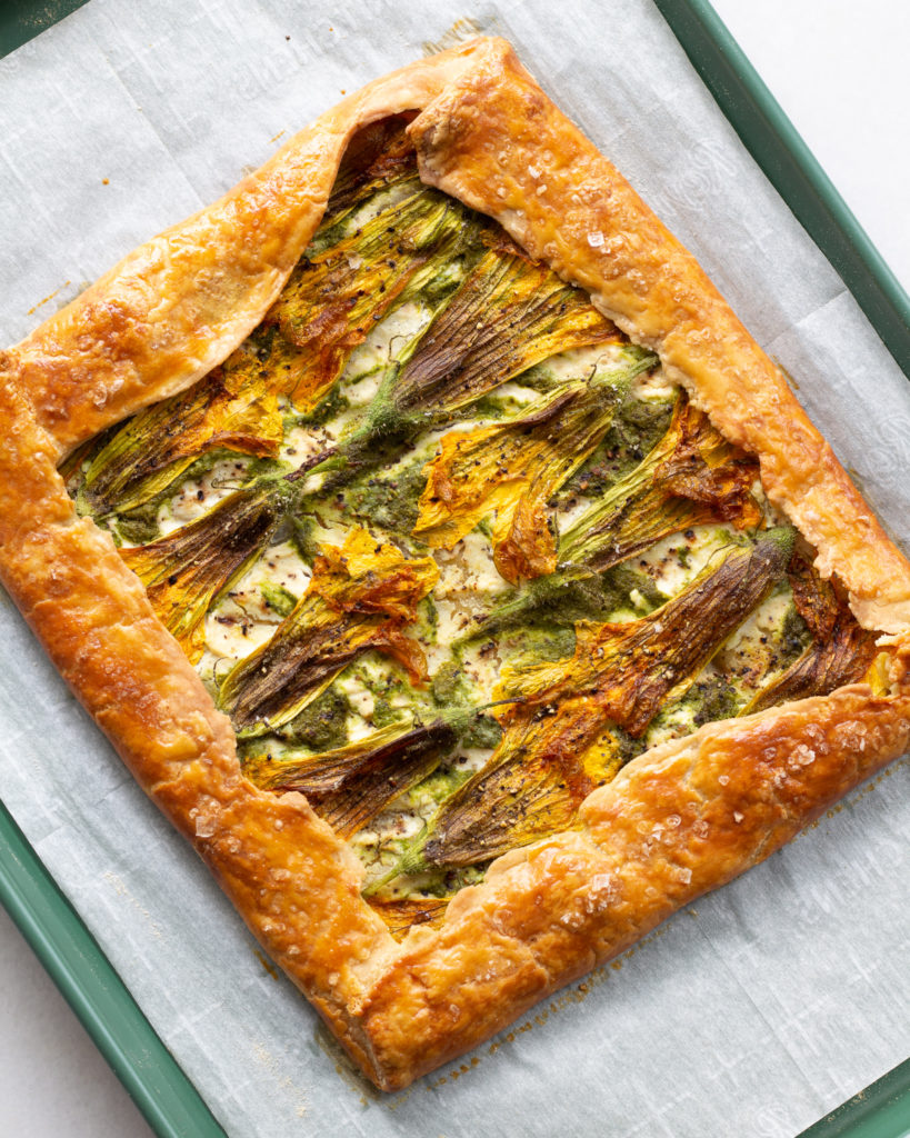 Finished Squash Blossom Tart