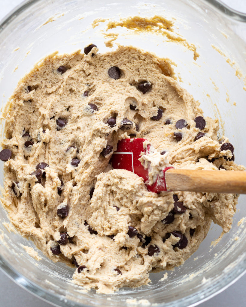 Chocolate chips added to batter