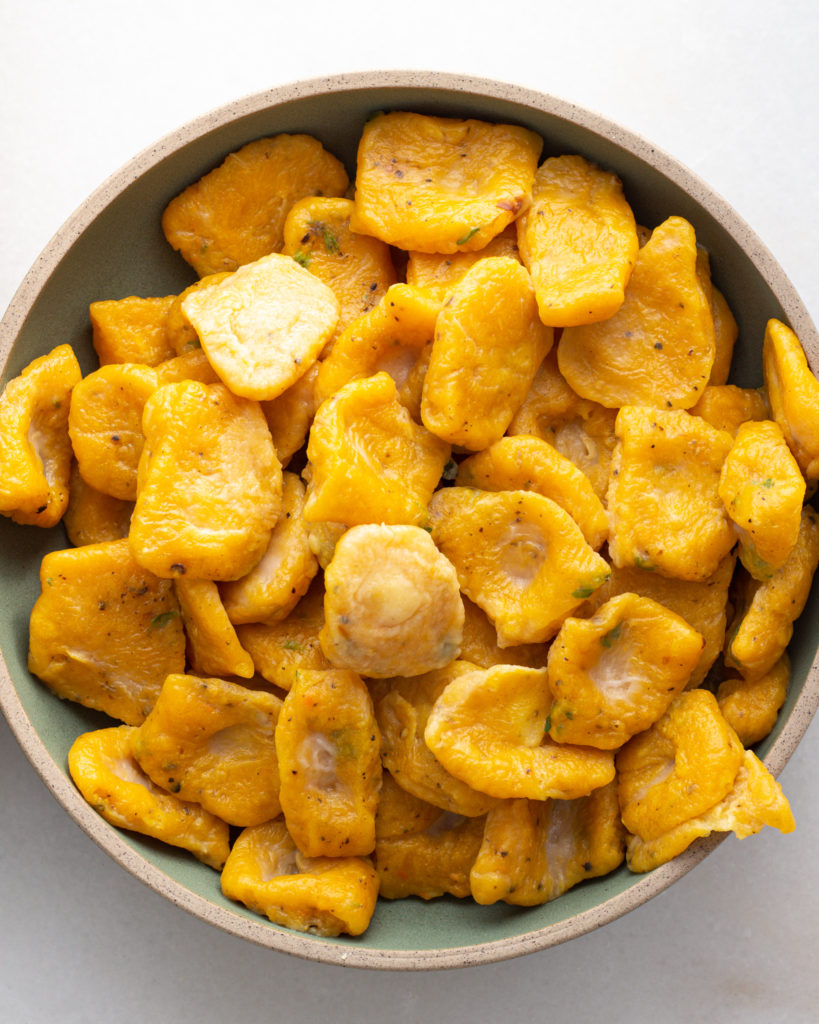 Boiled butternut squash dumplings