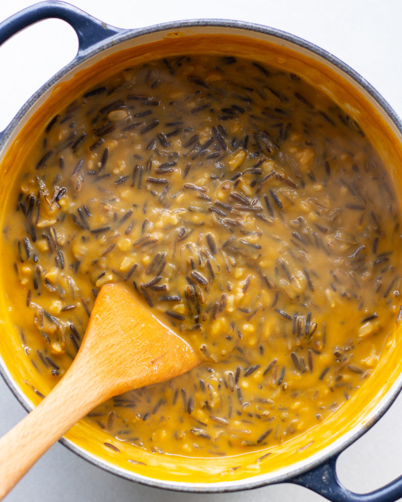 Purée and rice combined