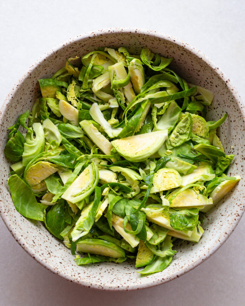 Sliced brussel sprouts