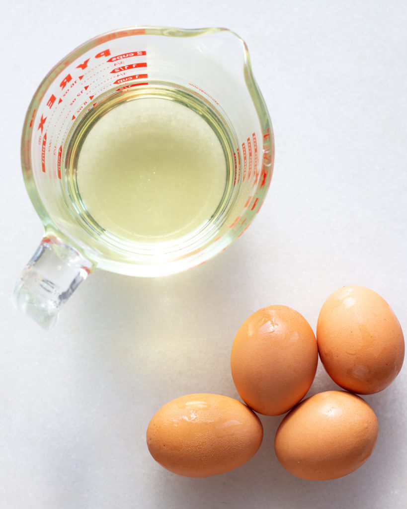 Oil and eggs