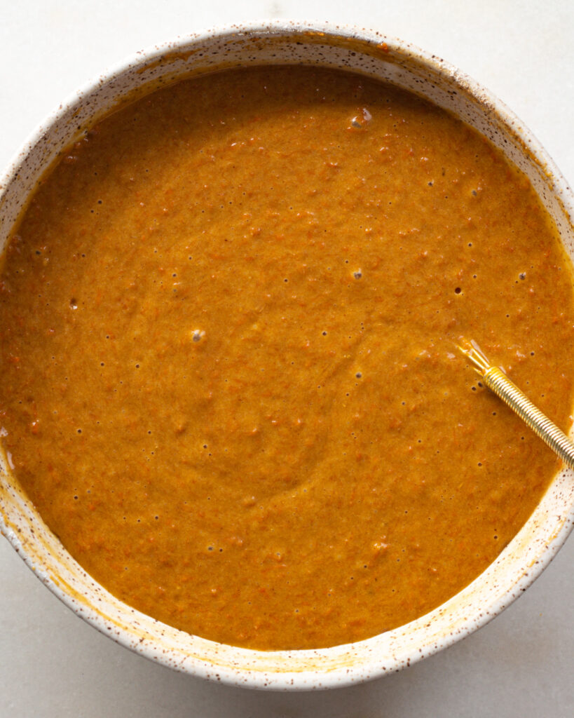 fully combined cake batter