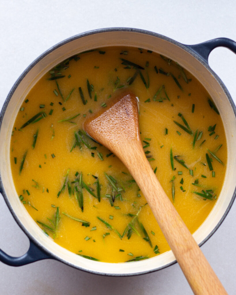 miso butter broth for pastina