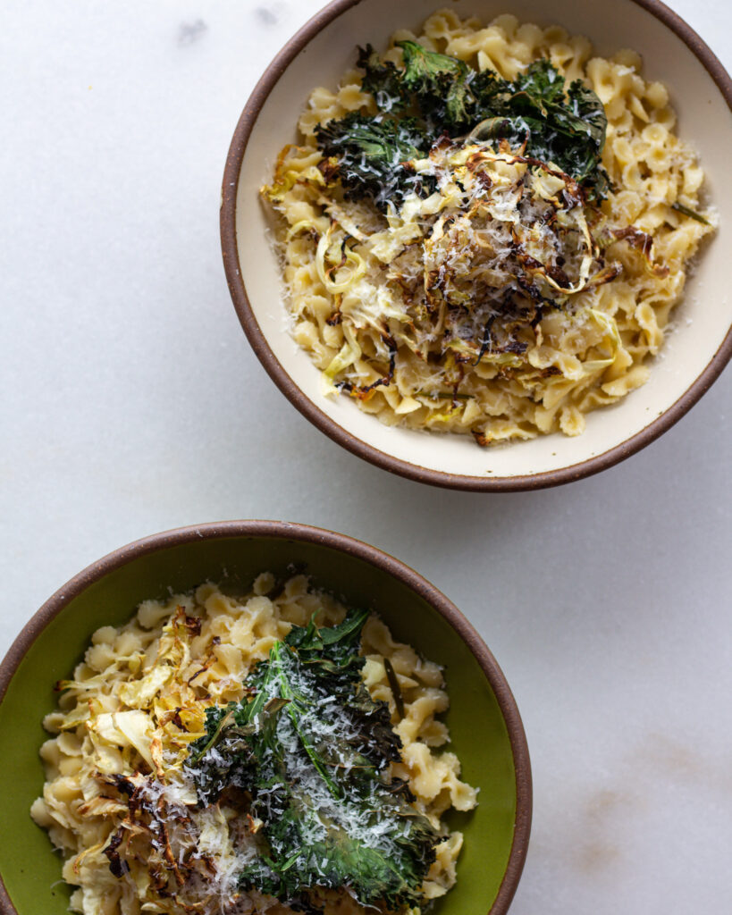 miso butter pastina served for two