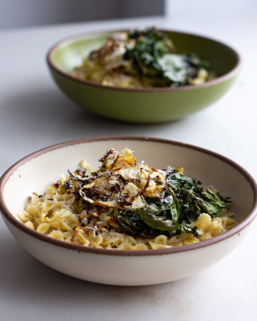 miso butter pastina in a bowl