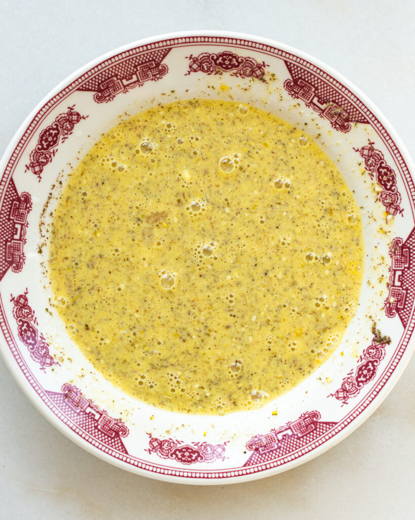 combined egg mixture to make savory french toast