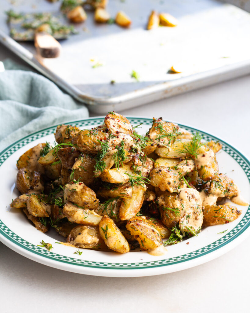 Finished Dilly Potatoes & White Harissa