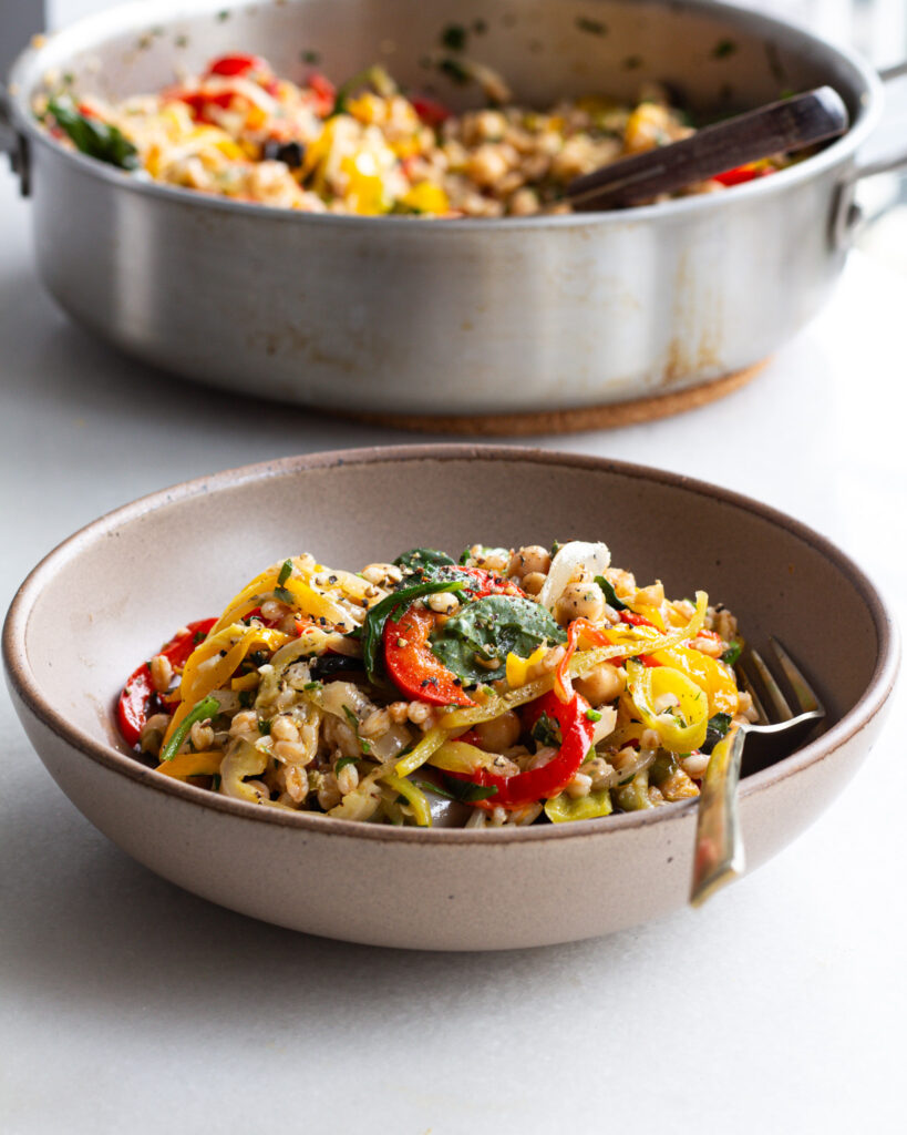 Finished Chickpea & Farro Peperonata