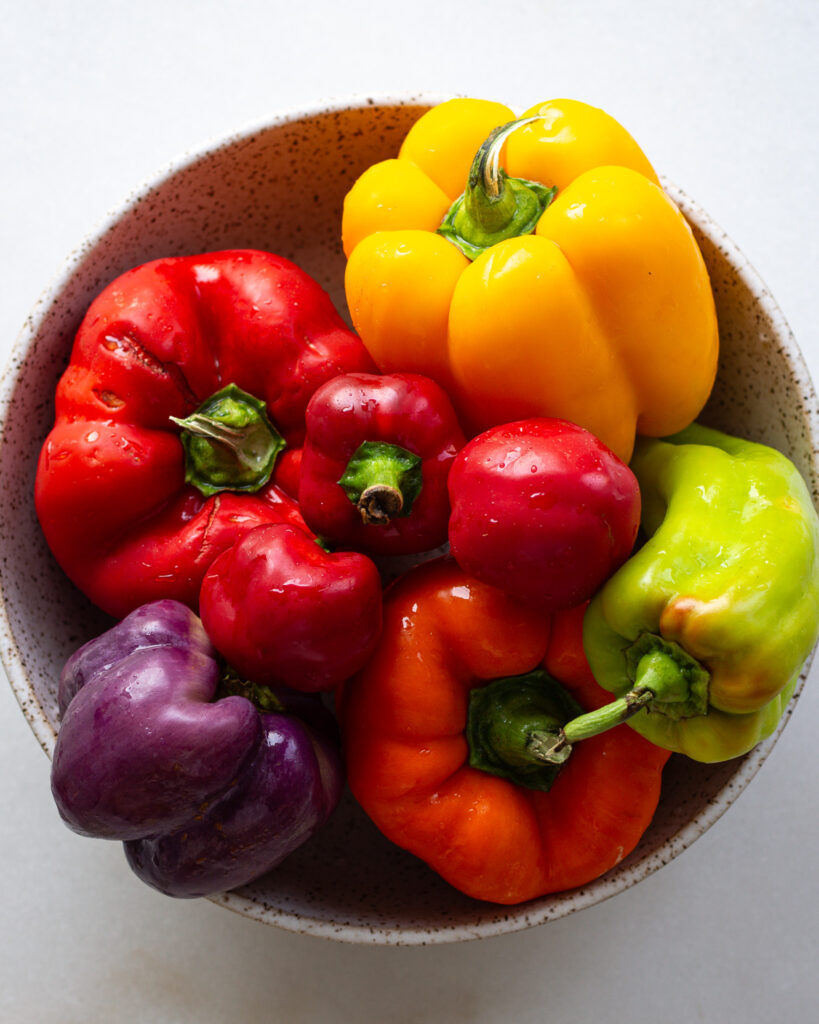 Fresh assortment of peppers