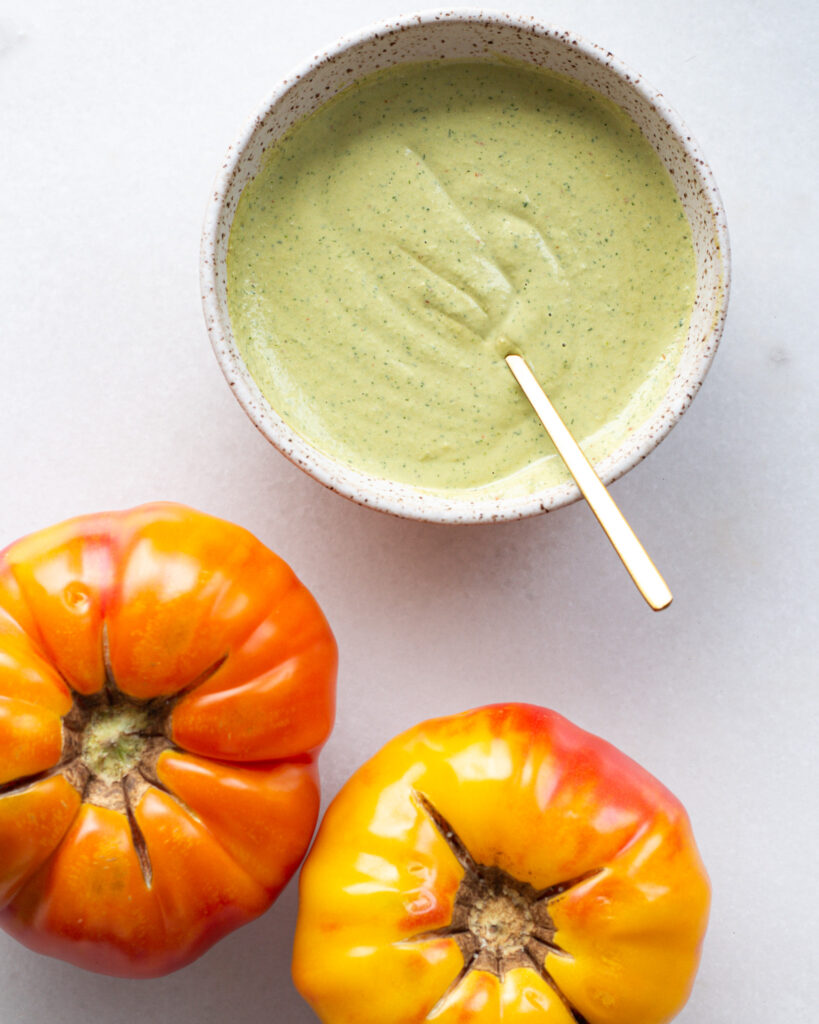 Fresh heirloom tomatoes and tonnato