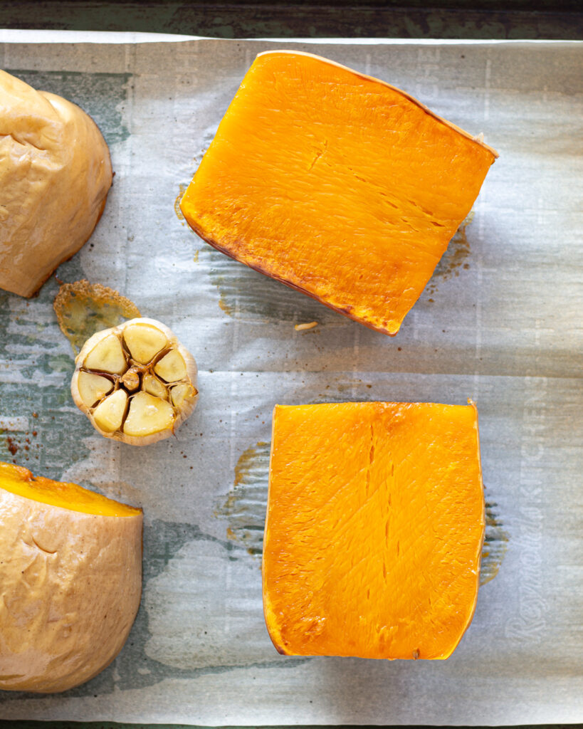Roasted squash and garlic