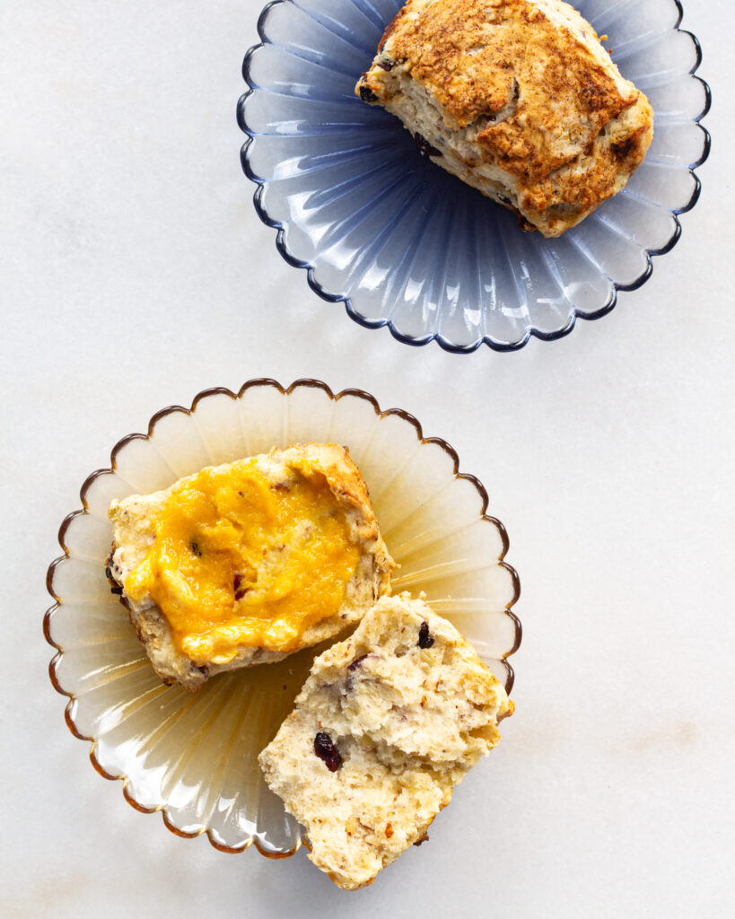 finished Cranberry Nut Biscuits with Butternut Squash Butter