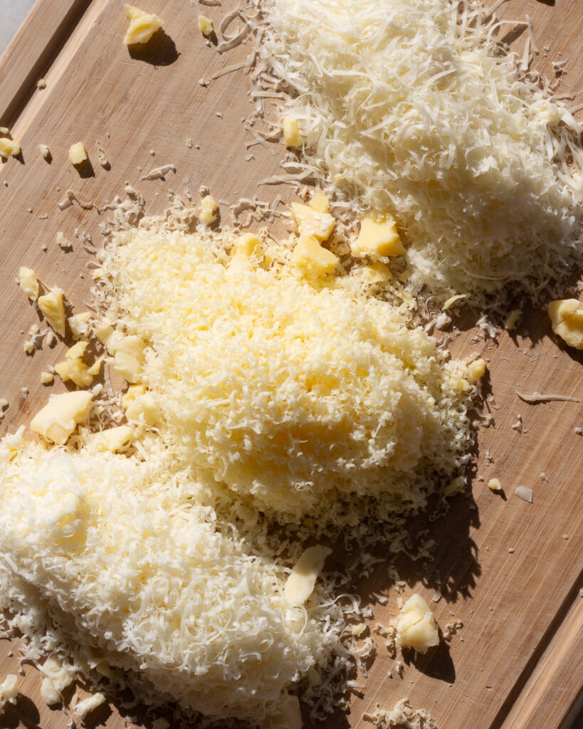 four cheeses, grated