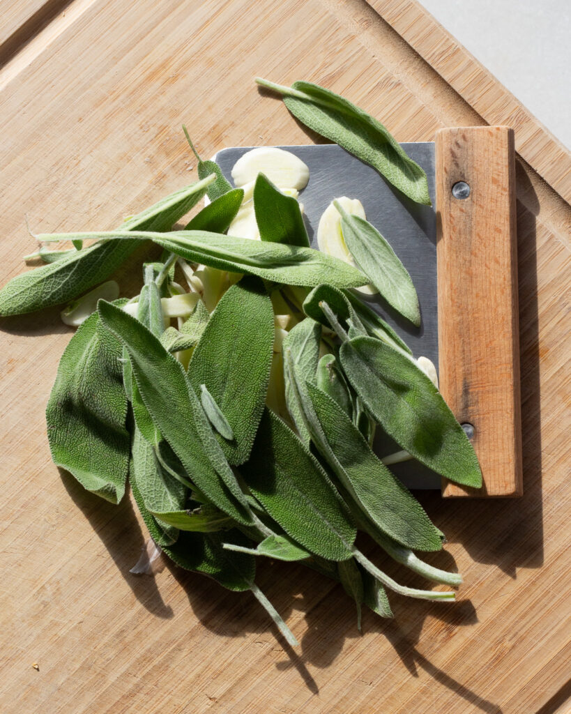 fresh sage and garlic