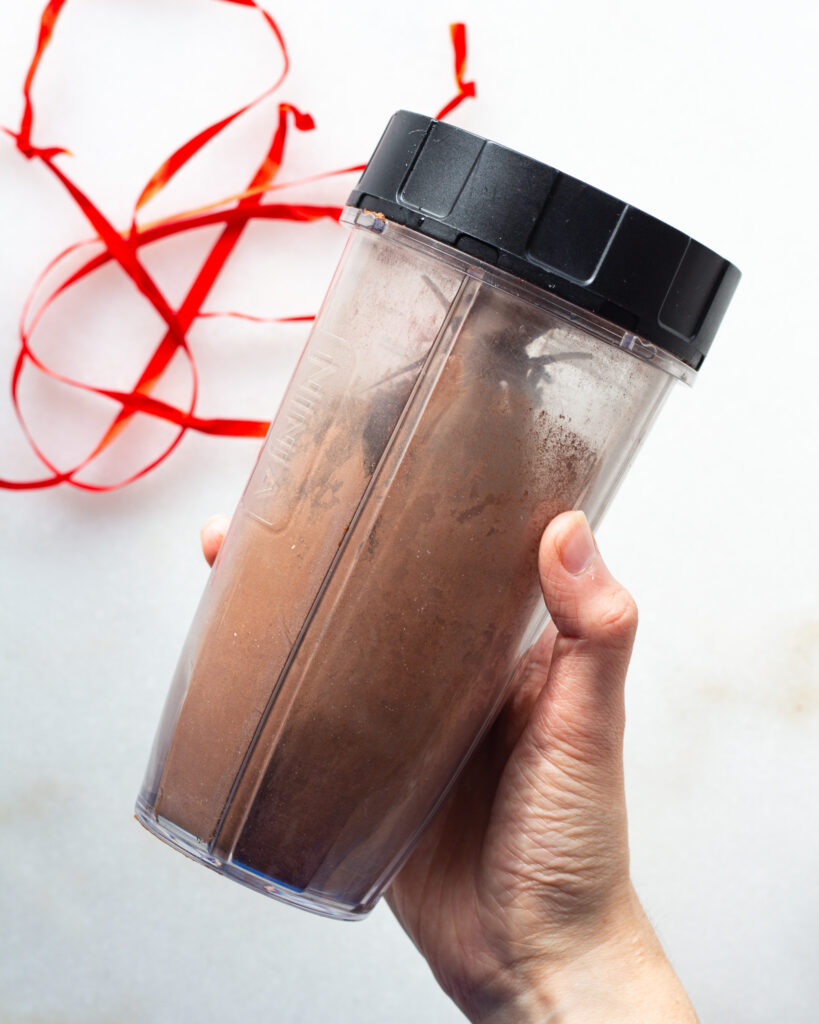 Cinnamon & Spice Homemade Hot Chocolate Mix in blender