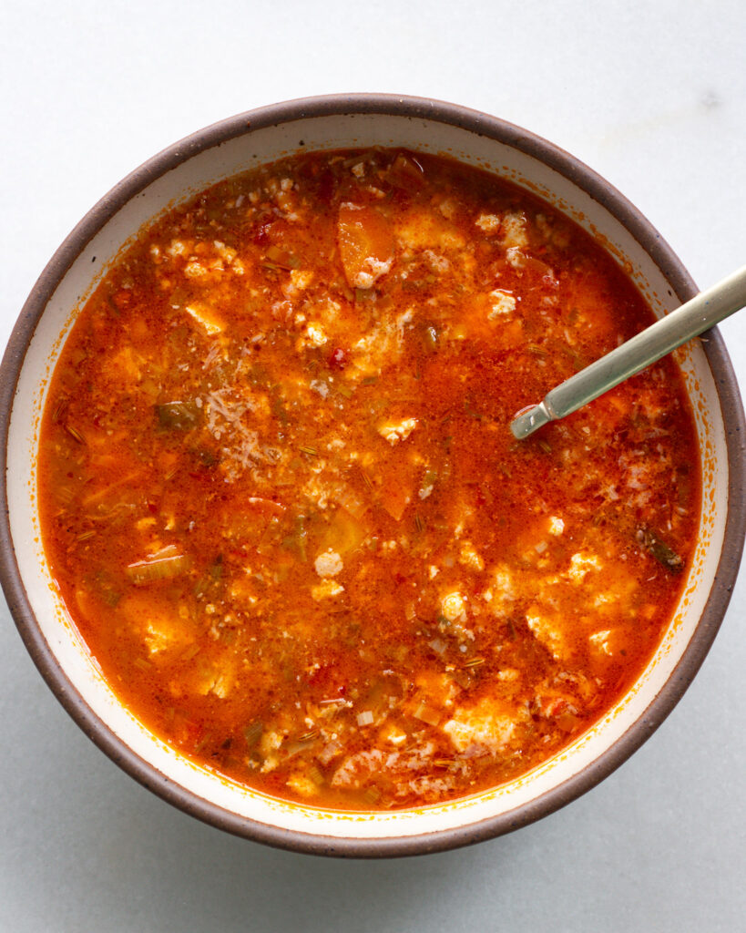 finished 'Nudja Tofu Soup