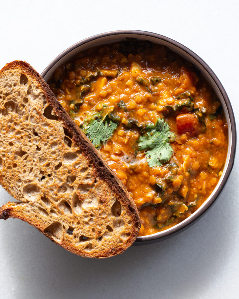 Sweet Potato Romesco Lentils