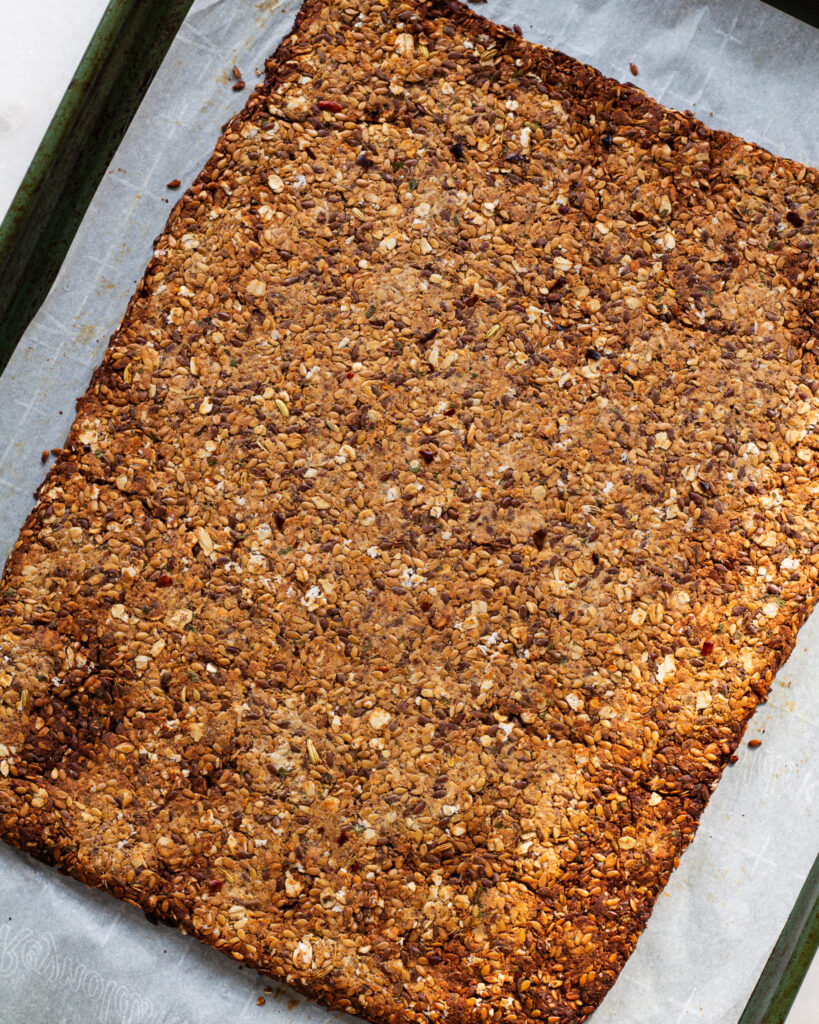 baked flax crackers