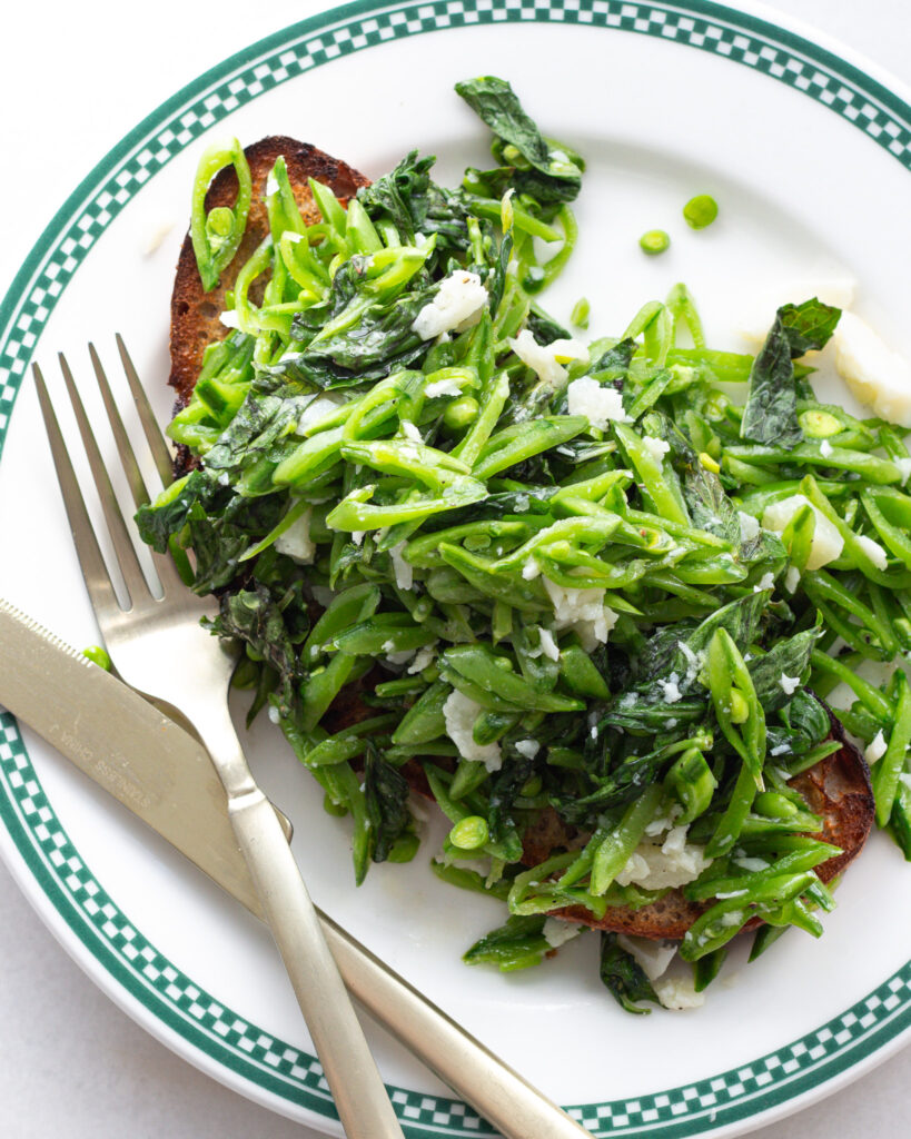 Lemon Honey Snap Pea Toast