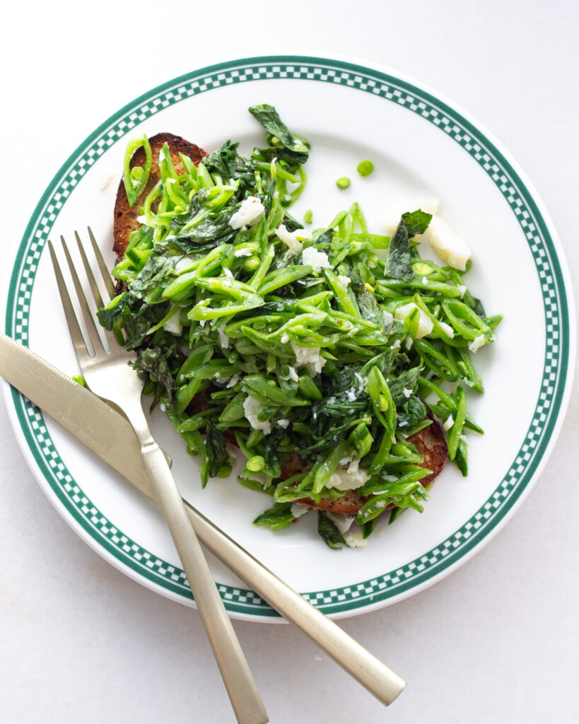 Lemon Honey Snap Pea Toast