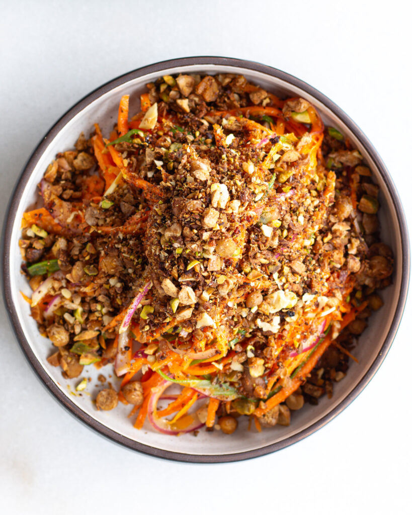 This image has an empty alt attribute; its file name is carrot-salad-with-date-dressing-819x1024.jpg