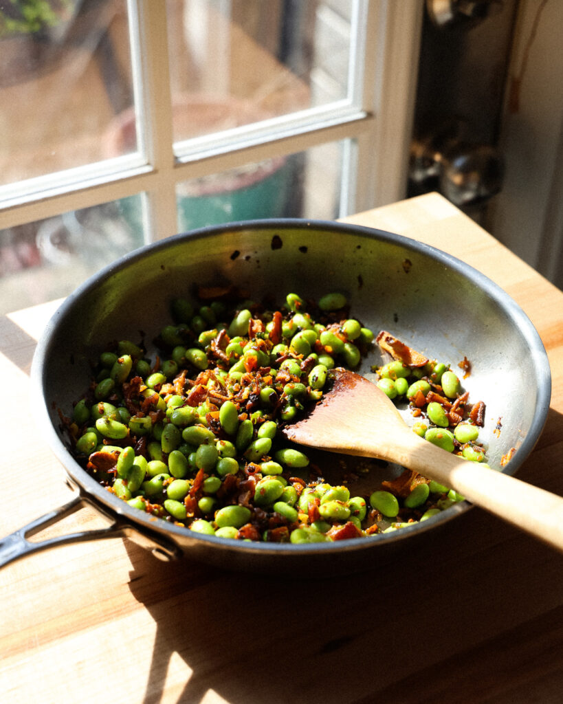 the filling for edamame shiitake dumplings