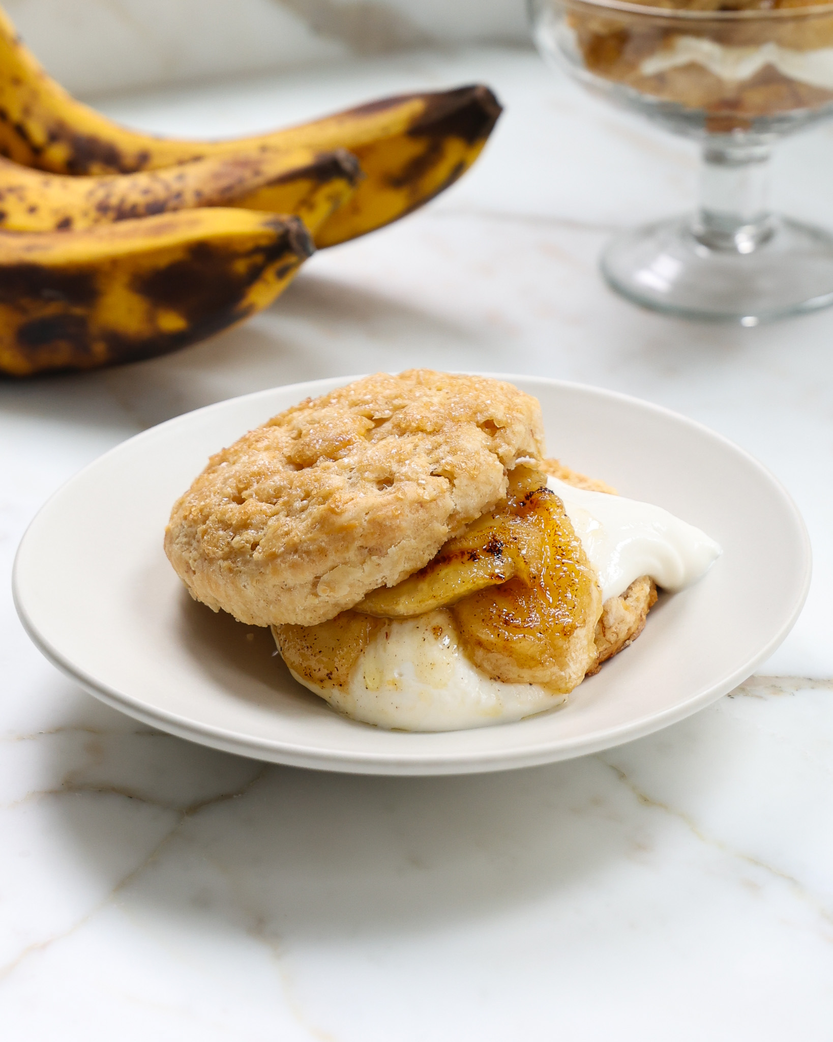 Banana Shortcakes with Caramelized Bananas