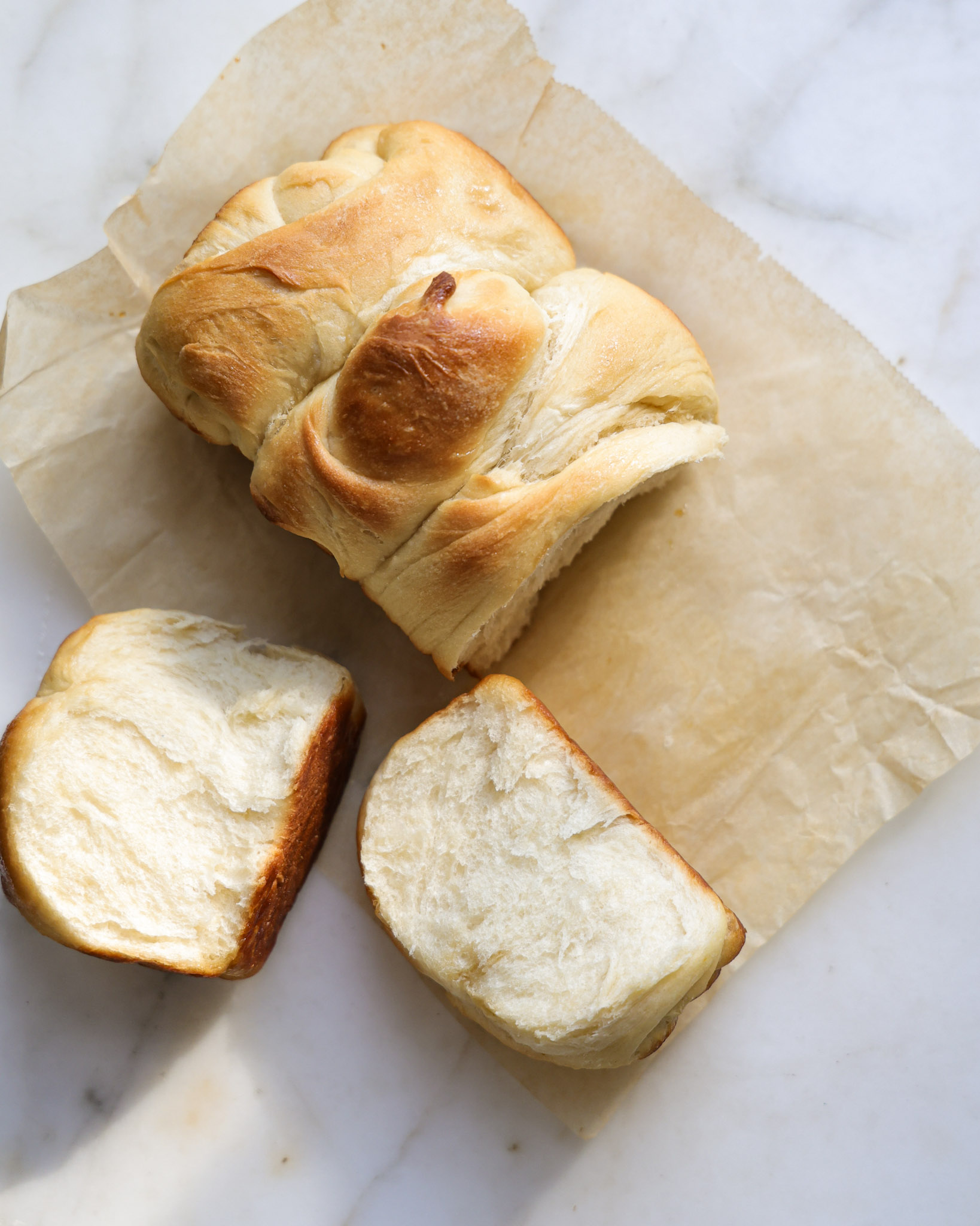 pull apart vegan brioche twist loaf.