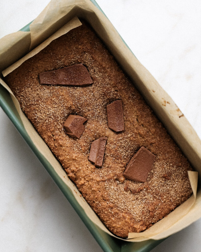 Baked chocolate churro bars.