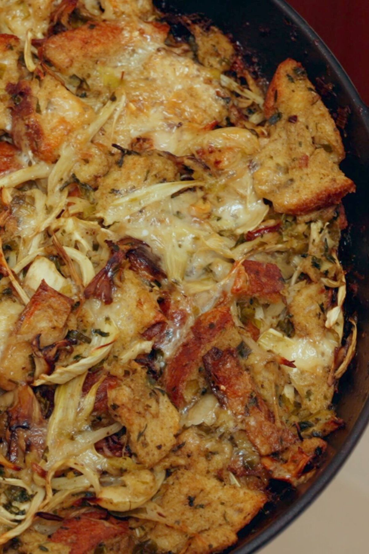 Dutch Oven Mushroom Stuffing