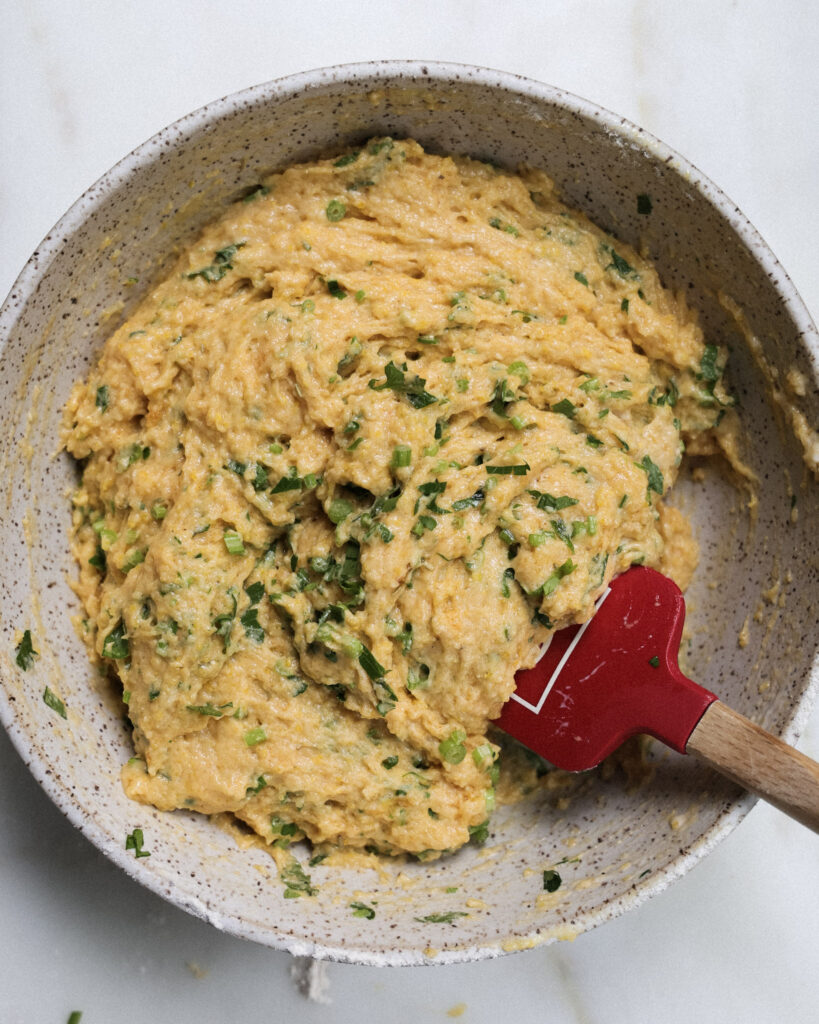 Craftsman & Wolves copycat muffin batter in a bowl.