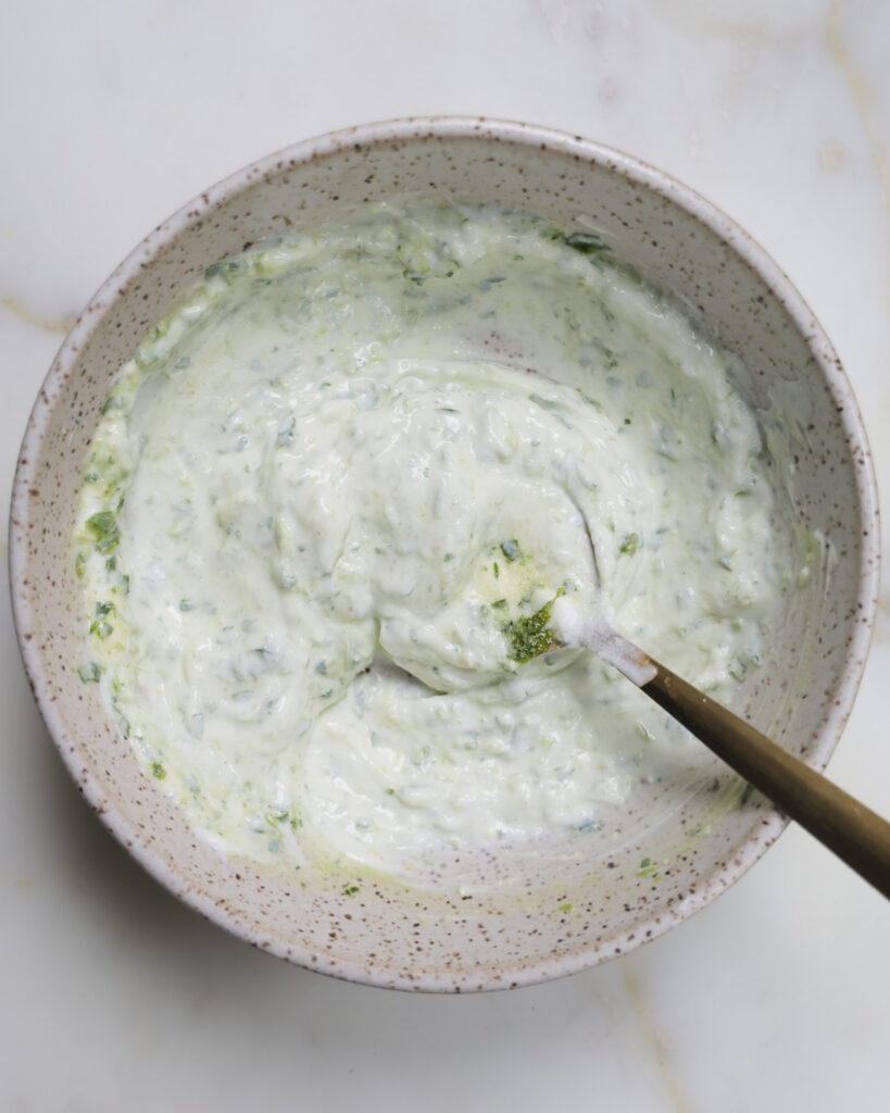 Sauce for Çilbir Verde