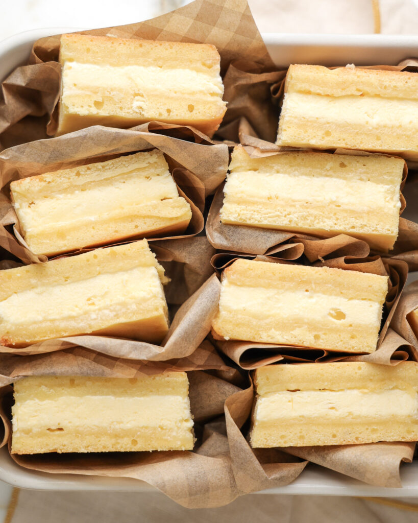 Gooey butter cake ice cream sandwiches